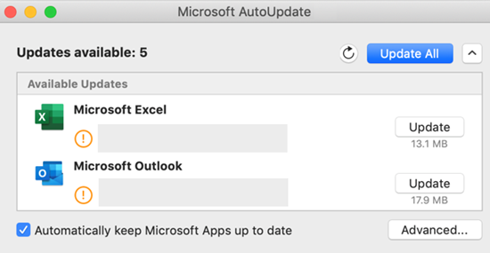 microsoft office for mac latest update